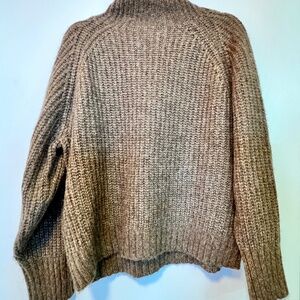Yummy Sweater Co. Funnel Neck Ribbed Sweater